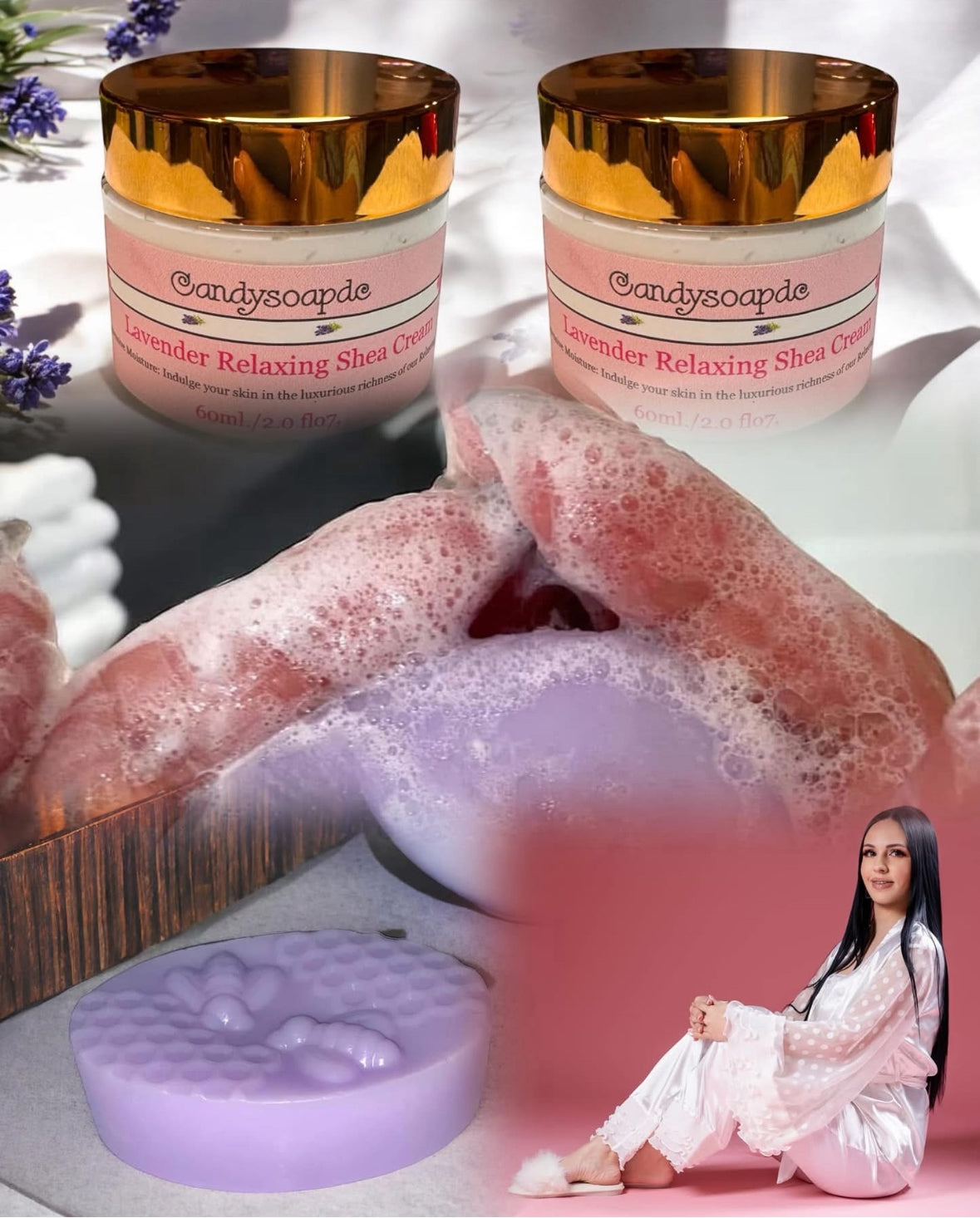 Relaxing Kit: Lavender - kit relajante de lavanda.