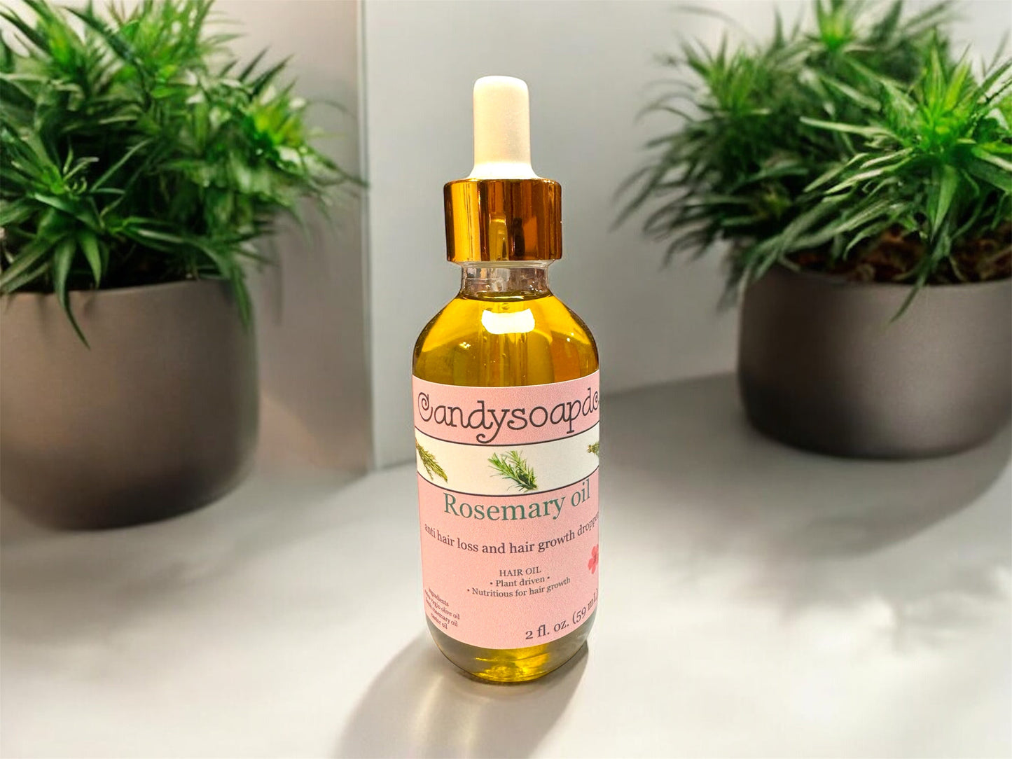 Rosemary Herbal Hair Loss and Growth Treatment Dropper - Tratamiento para la caída y el crecimiento del cabello de Romero a base de plantas Gotero