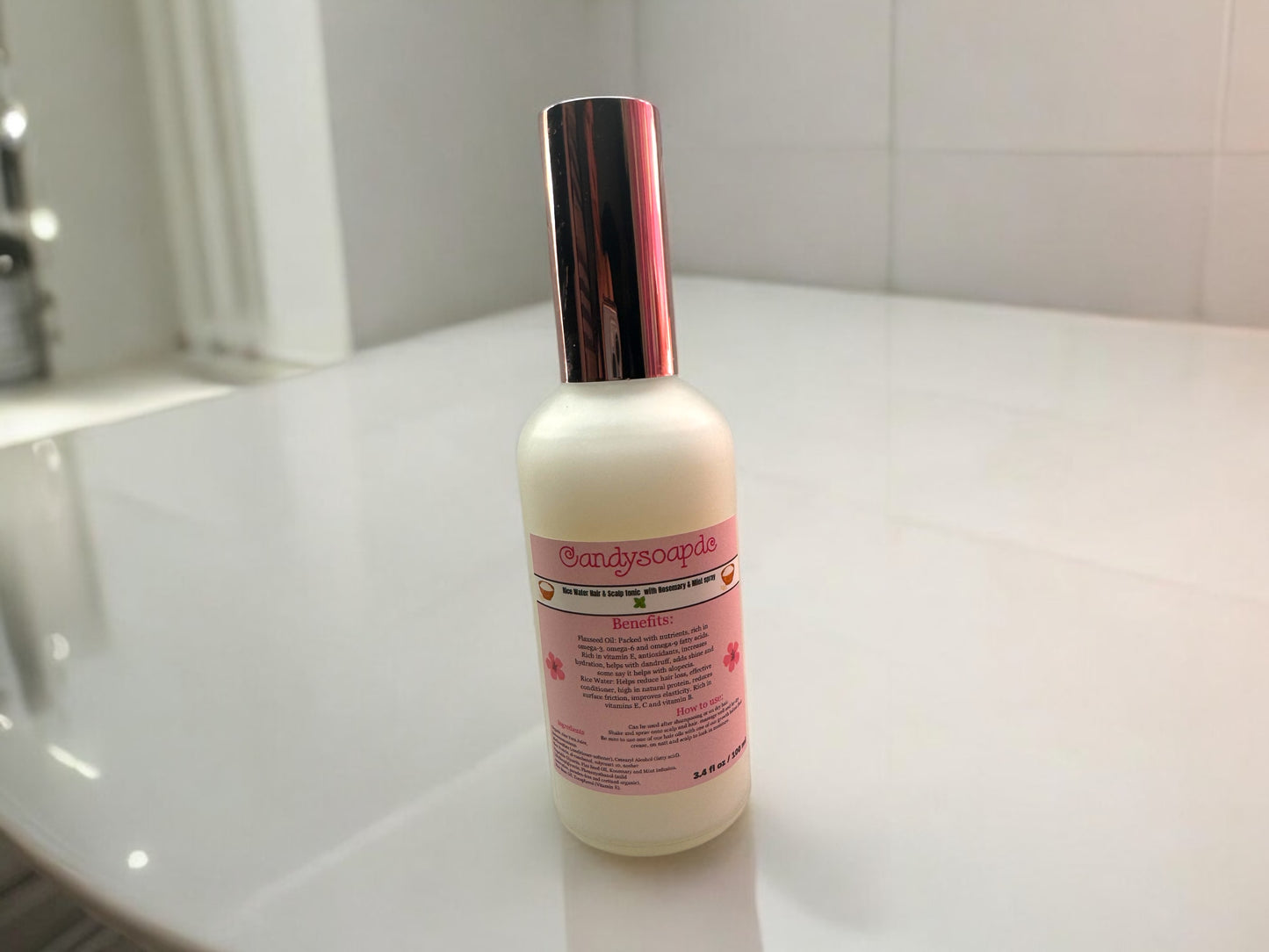 Rice Water Hair & Scalp tonic with Rosemary & Mint spray_ Tónico para el cabello
