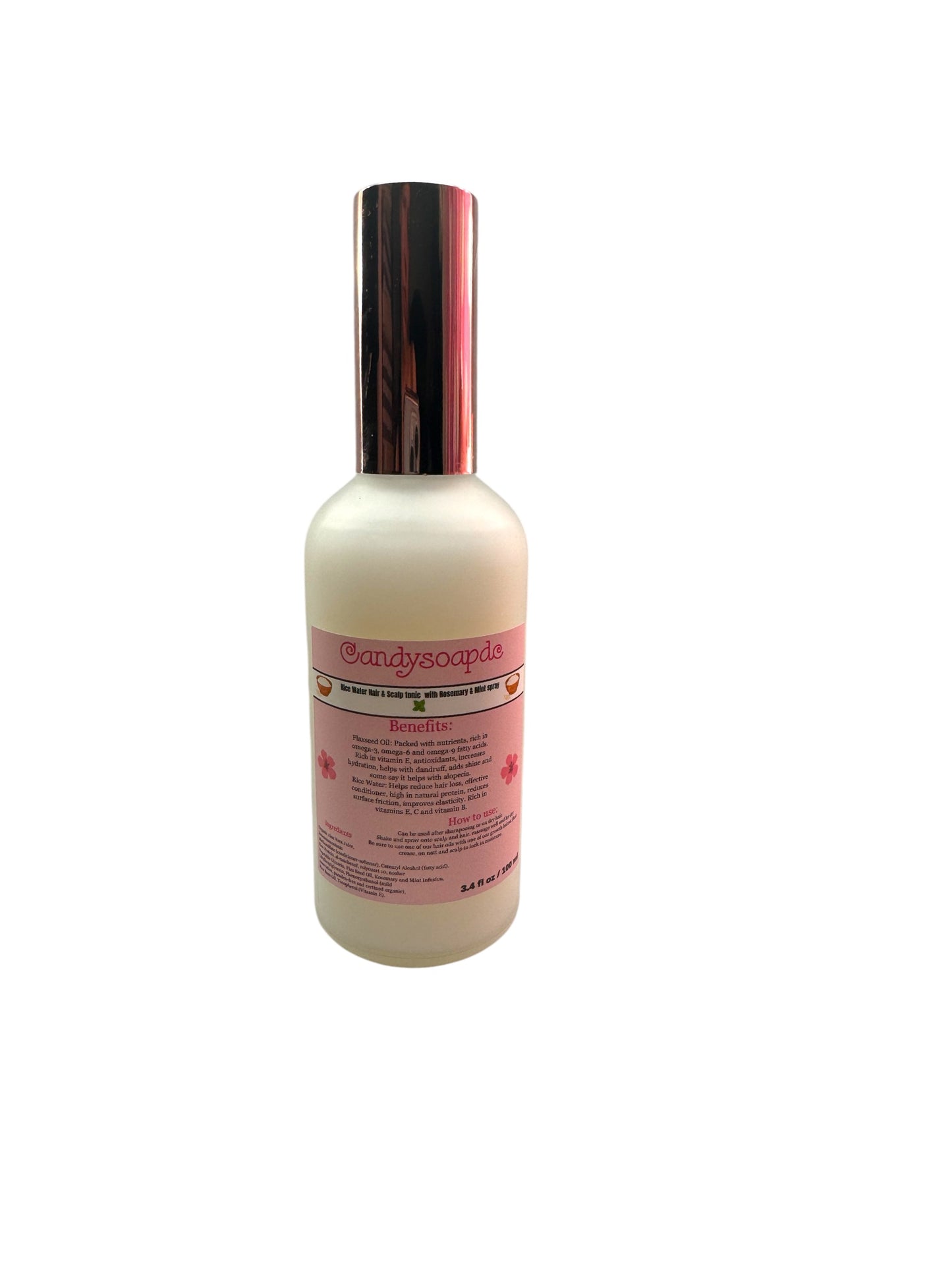 Rice Water Hair & Scalp tonic with Rosemary & Mint spray_ Tónico para el cabello