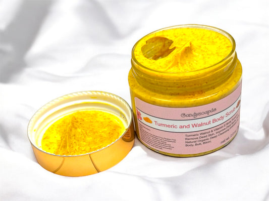 Turmeric and Walnut Body Scrub-Exfoliante corporal de cúrcuma y nuez