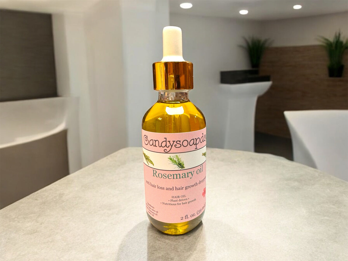Rosemary Herbal Hair Loss and Growth Treatment Dropper - Tratamiento para la caída y el crecimiento del cabello de Romero a base de plantas Gotero