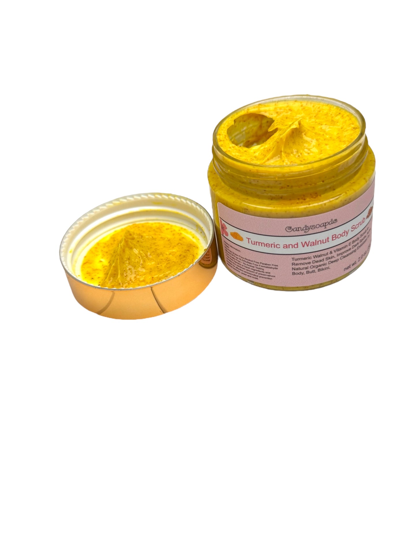 Turmeric and Walnut Body Scrub-Exfoliante corporal de cúrcuma y nuez